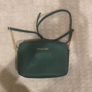 Michael Kors Saffiano Leather Green Crossbody